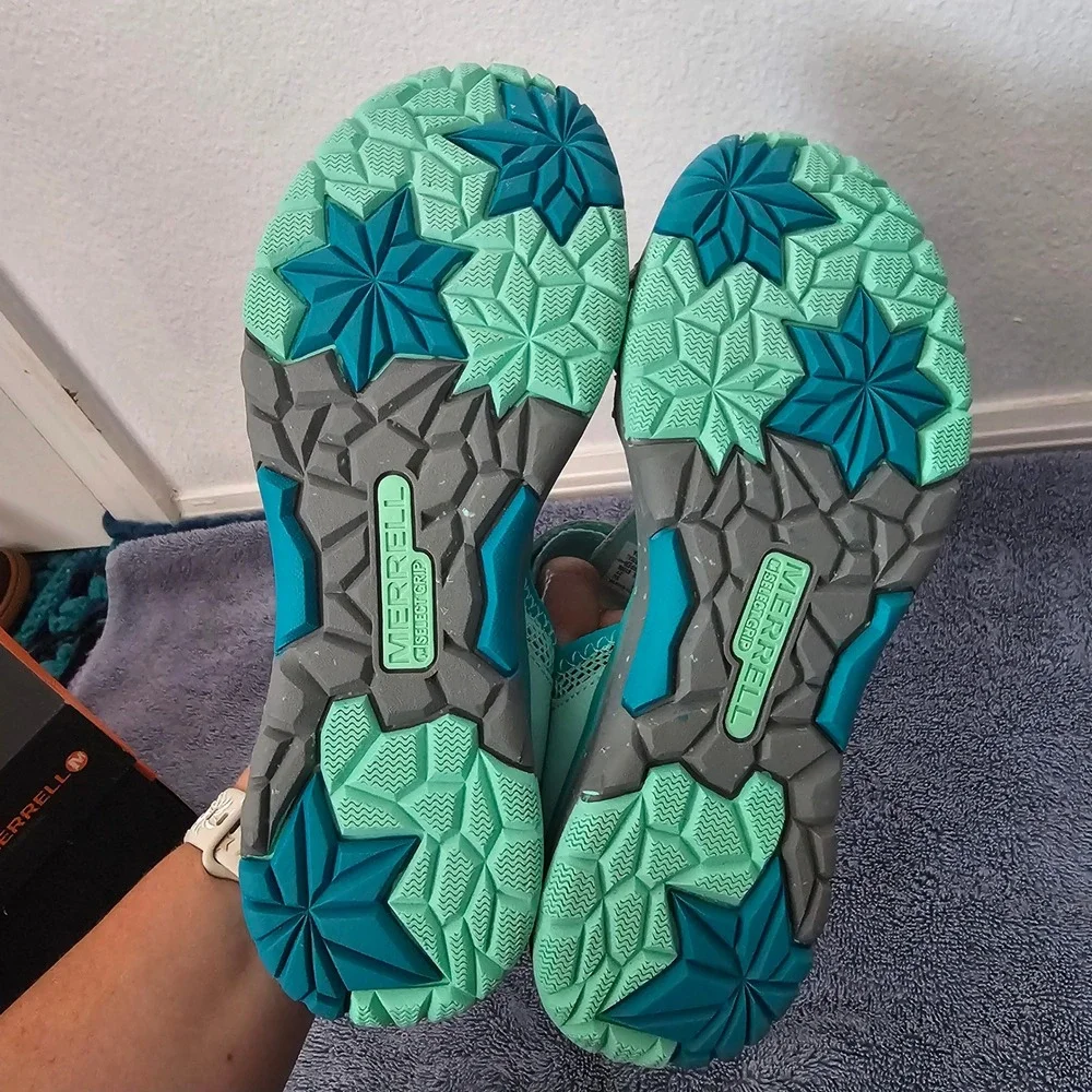Merrell Girls Hydro Monarch Turquoise Water Sandals Shoes MY54845 Size 6M NEW